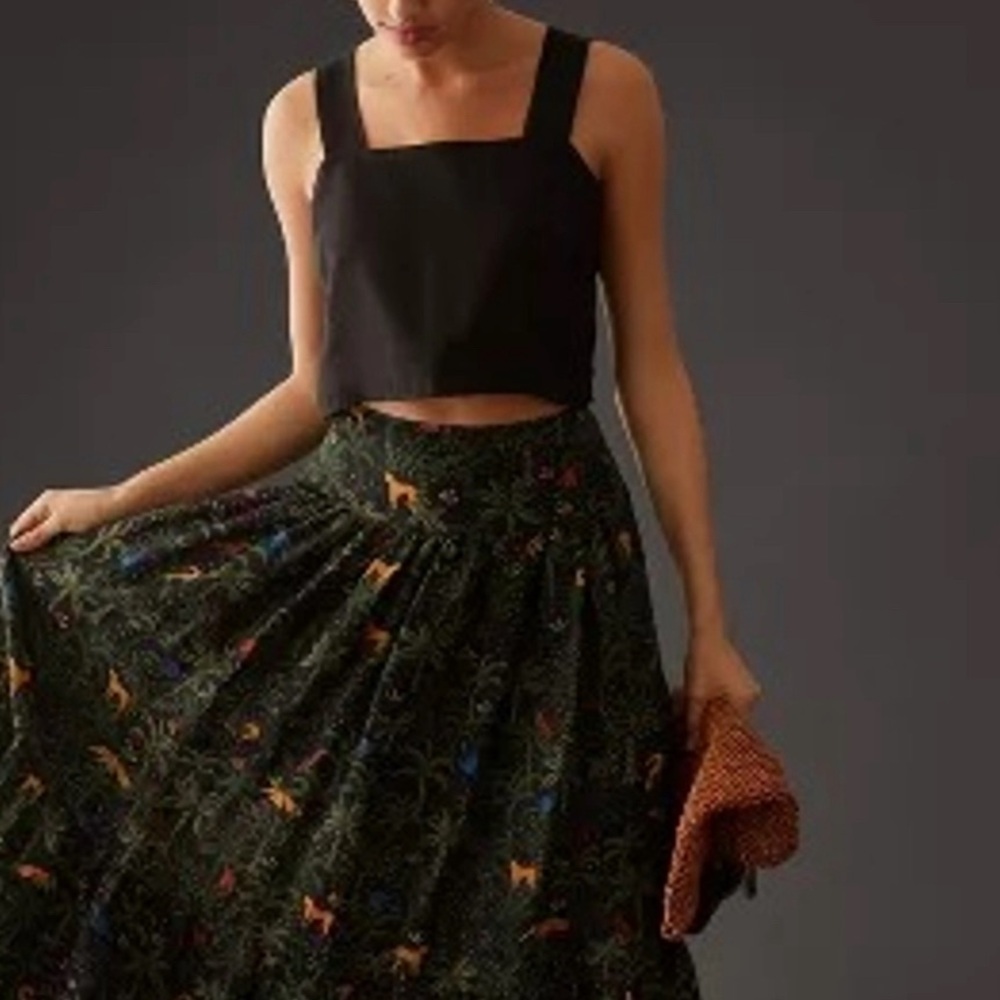Farm Rio Animal Print Maxi Skirt